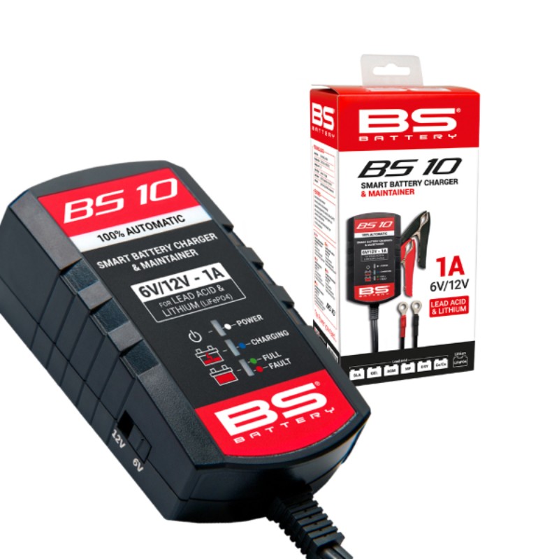 BS Battery Multifunction Battery Charger and Maintainer 6V/12V 1A BS10  BS BATTERY - 1