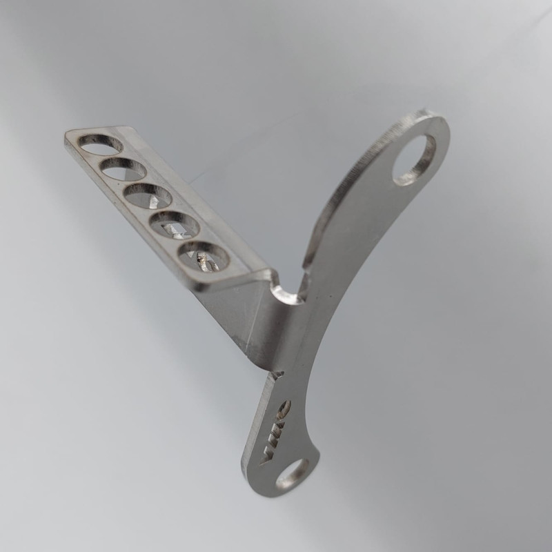 VMC plate supporting pipes for carburetor vents, in stainless steel, for 7mm external Ø pipe, for Vespa VNA, VBA, TS, GT, Sprint