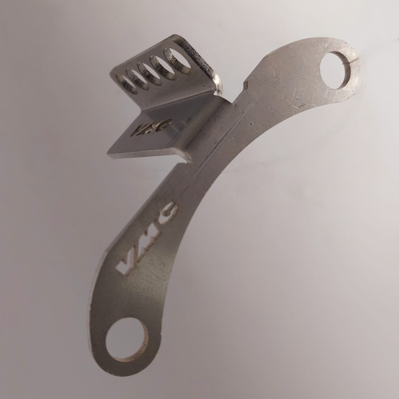 VMC plate supporting pipes for carburetor vents, in stainless steel, for 7mm external Ø pipe, for Vespa VNA, VBA, TS, GT, Sprint