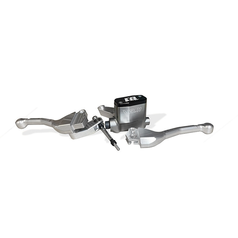VB-11 Brake Pump and Clutch Lever Kit OTTOPUNTOUNO 8.1 Vespa 50 L, N, R, Special – CNC Aluminum Ø 11 mm – Silver  ottopuntouno 8