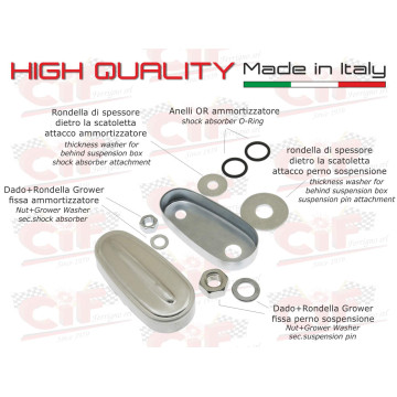 KIT REVISIONE SCATOLETTA SOSPENSIONE ANTERIORE COMPLETO VESPA CIF : 5175-KT  CIF - 2