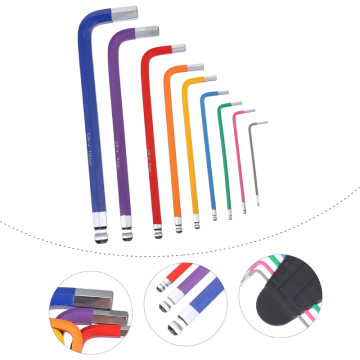 9 Piece Metric Hex Allen Key Set (1.5-10mm) – Ball End, CR-V Material, Multicolor  AVO - 8