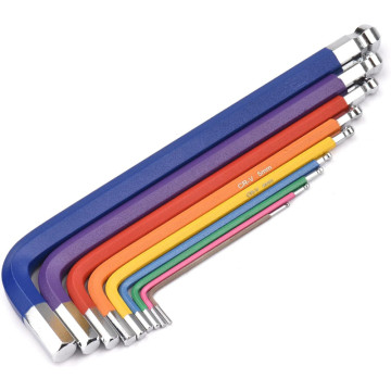 9 Piece Metric Hex Allen Key Set (1.5-10mm) – Ball End, CR-V Material, Multicolor  AVO - 12