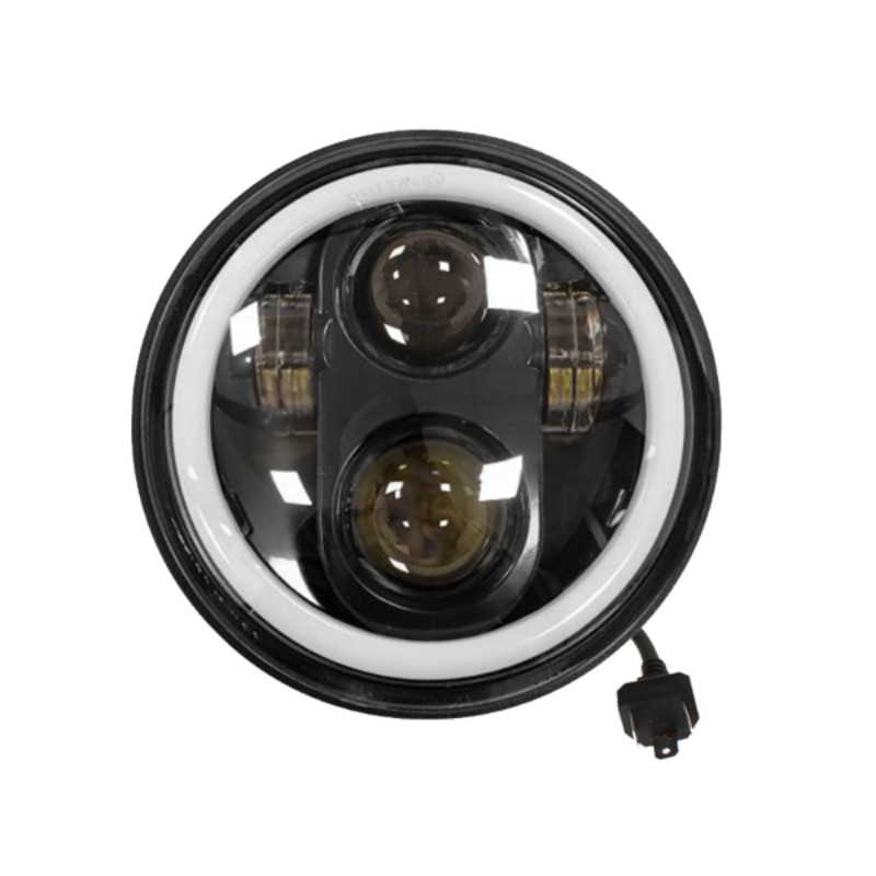 COMPLETE FRONT HEADLIGHT EVOK IRON LED FOR VESPA PX RMS: 246410107  EVOK - 1
