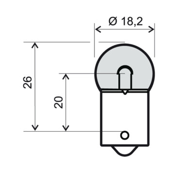 LAMPADINA RMS 12V 5W BA15S - BIANCA RMS : 246510221  RMS Moto & Scooter - 2