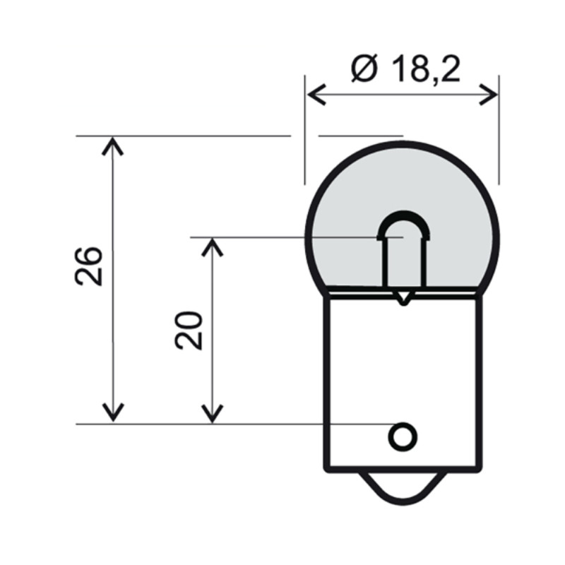 RMS BULB 12V 5W BA15S - WHITE RMS : 246510221  RMS Moto & Scooter - 1