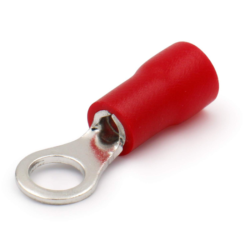 Red Insulated Ring Crimp Terminal M4 (4mm) RV1.25-4  AVO - 1