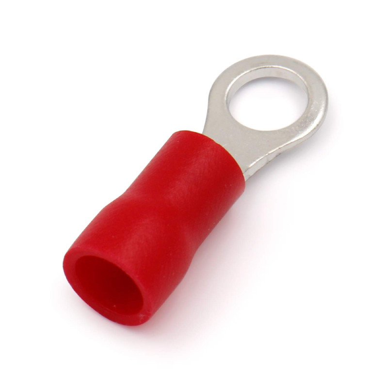 Terminale a Crimpare ad Anello Isolato Rosso M4 ( 4  mm ) RV1.25-4  AVO - 1