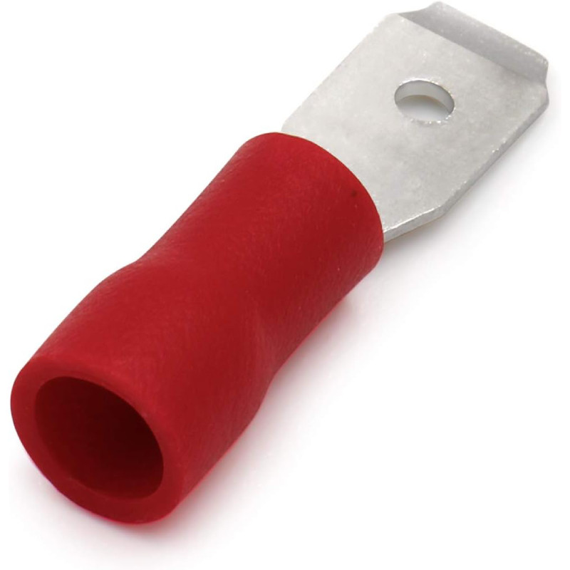 Terminale a Crimpare Maschio Isolato Rosso ( 4,8 mm ) MDD1.25-187  AVO - 2