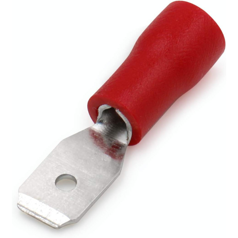Terminale a Crimpare Maschio Isolato Rosso ( 4,8 mm ) MDD1.25-187  AVO - 2