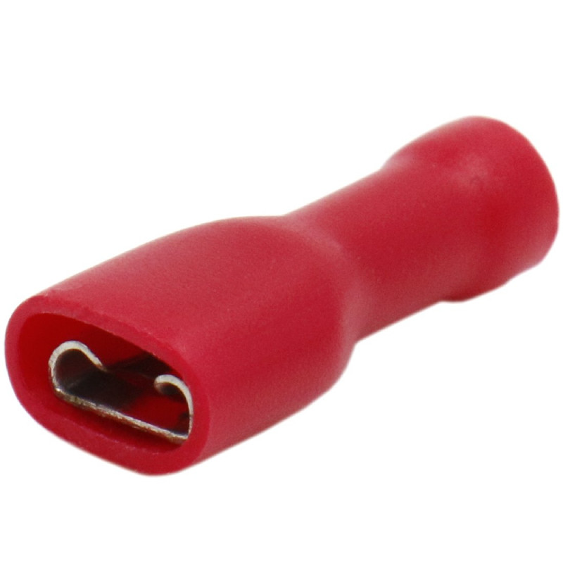Fully Insulated Red Female Crimp Terminal (4.8mm) FDFD1.25-187  AVO - 1