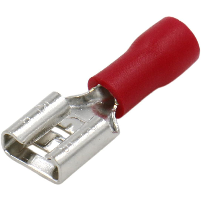 Terminale a Crimpare Femmina Isolato Rosso ( 4,8 mm ) FDD1.25-187  AVO - 2