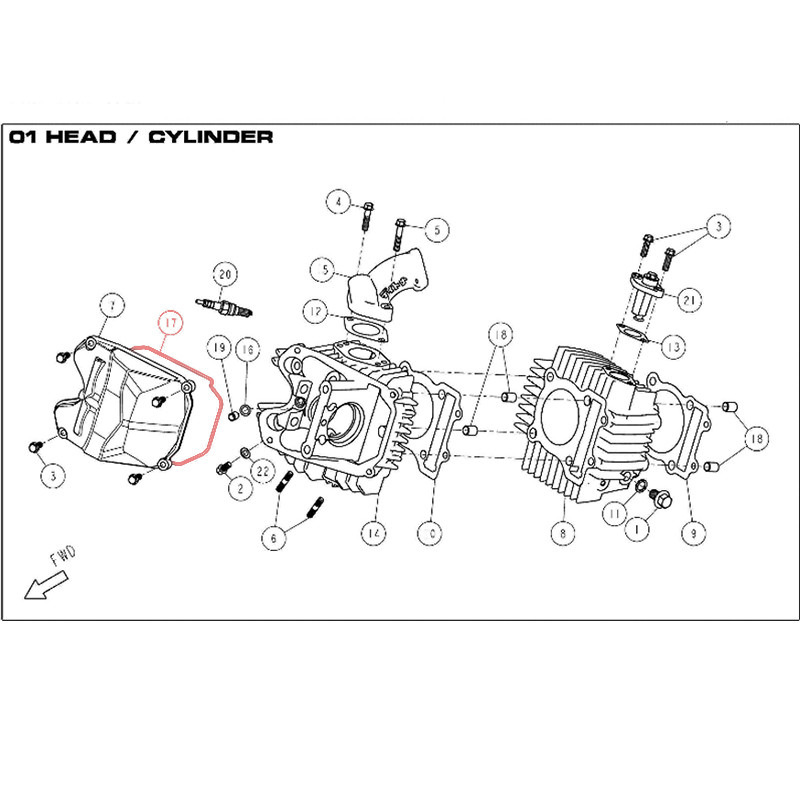 O-ring Cover testa DAYTONA 190 - 86434  AVO - 1