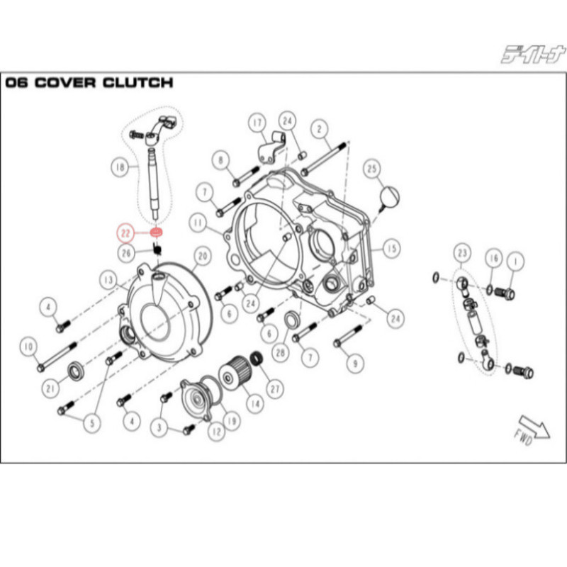 Oil seal 10 x 17 x 5 Clutch cable attachment DAYTONA 190 - 86442  AVO - 1