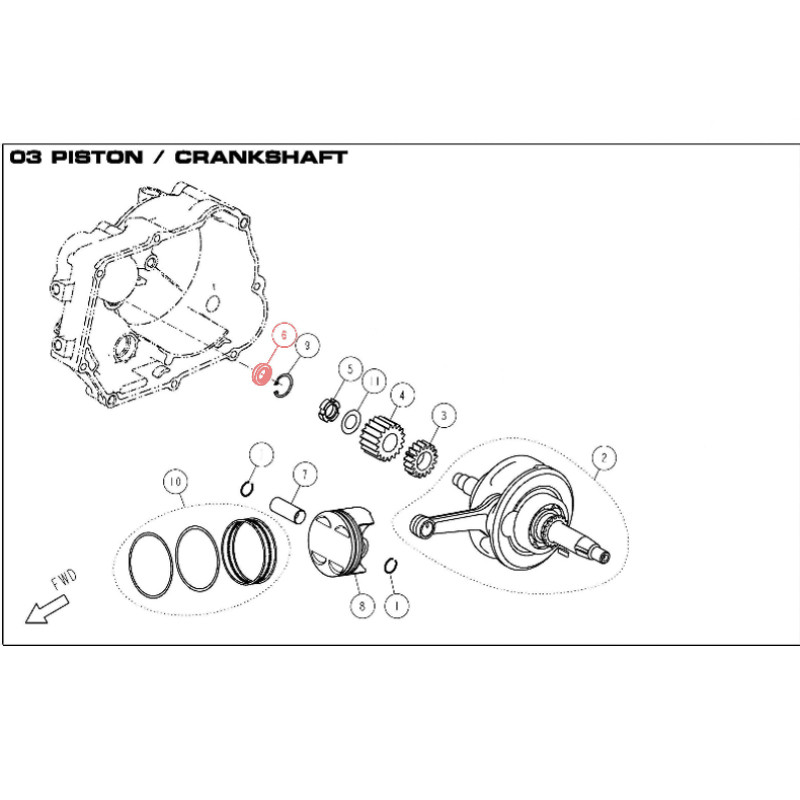 Oil Seal 12 x 20 x 5 Crankshaft DAYTONA 190 - 86443  AVO - 1