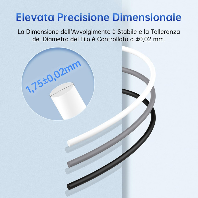 Filamento PLA+ ANYCUBIC 1.75mm per Stampante 3D, Precisione Dimensionale +/- 0.02mm, Bobina da 1kg (2.2 Libbre)  ANYCUBIC - 11