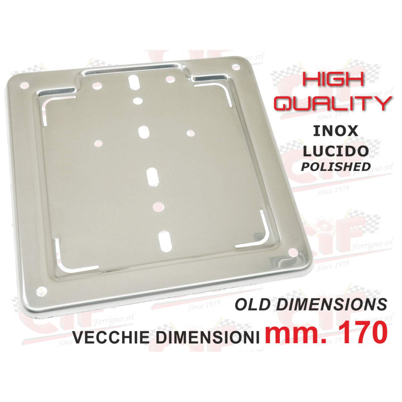 POLISHED STAINLESS STEEL PLATE HOLDER OLD DIMENSIONS (mm.170) CIF : 3280-C  CIF - 1