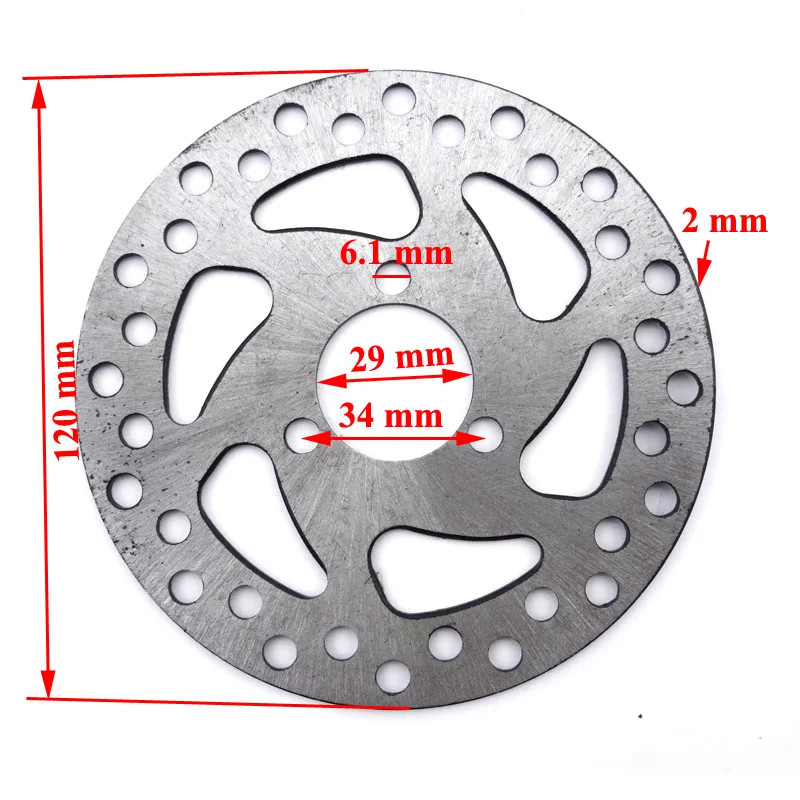 120mm Round Brake Disc for Minimoto Minicross AVO - 1