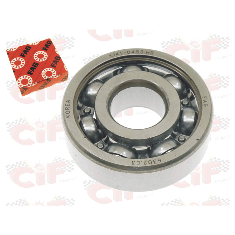 CUSCINETTO A SFERE FAG 15x42x13 (6302-C3) 7 SFERE PER ALBERO PRIMARIO - PIAGGIO VESPA CIF : 5827-A  CIF - 1