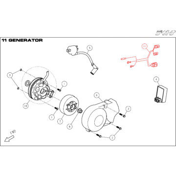 DAYTONA 190 Ignition Wiring - 86917  DAYTONA - 1