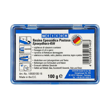 RESINA EPOSSIDICA BICOMPONENTE Weicon STUCCO METALLI ALTE TEMPERATURE 100g  WEICON - 1