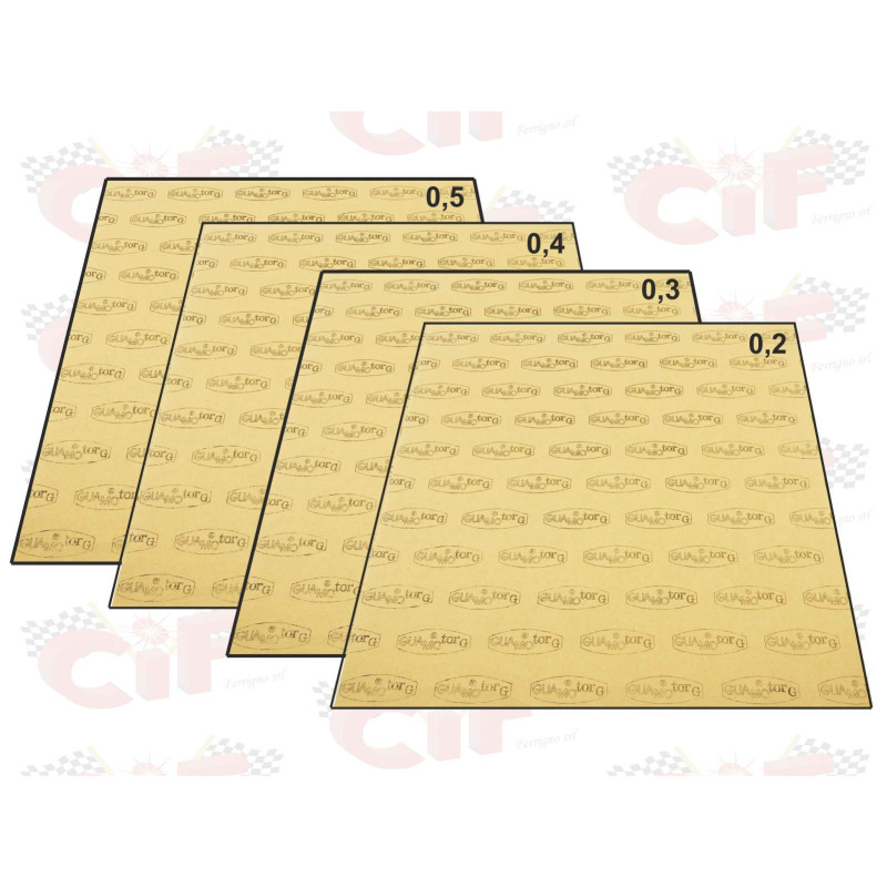KIT 4 FOGLI CARTA GUARNIZIONI "GUAMOTOR" mm.480x480 CIF : 9396-KT  CIF - 1