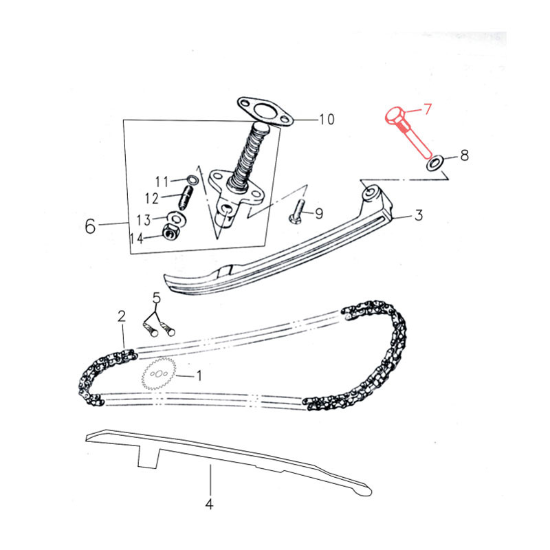 Bullone Guida catena Superiore YX / GPX  DAYTONA - 1