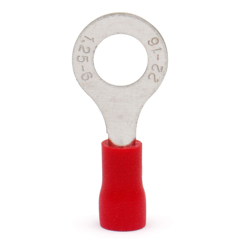 Terminale a Crimpare ad Anello Isolato Rosso M6 ( 6  mm ) FDD1.25-250  AVO - 3