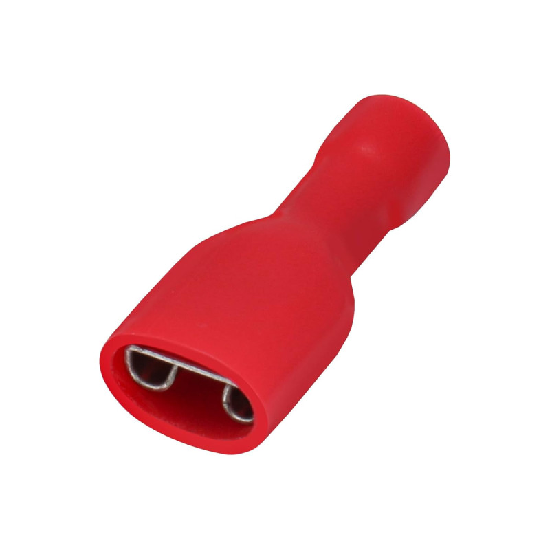 Terminale a Crimpare Femmina Completamente Isolato Rosso ( 6,3 mm ) FDFD1.25-250  AVO - 2