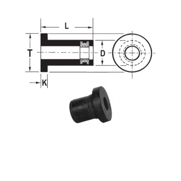 Inserti filettati speciali - Neoprene / Ottone M5 Spessore 0.4 - 4.9	Diametro 9.8 - 85RN515 - Per carene MiniGP  AVO - 1