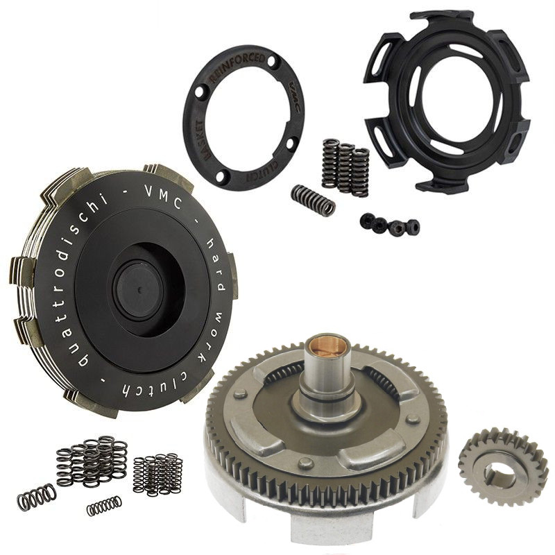 Kit Primaria 24x72 DENTI DIRITTI Con Cestello rinforzato e Frizione HardWork 4 Dischi  VMC RACING - 1