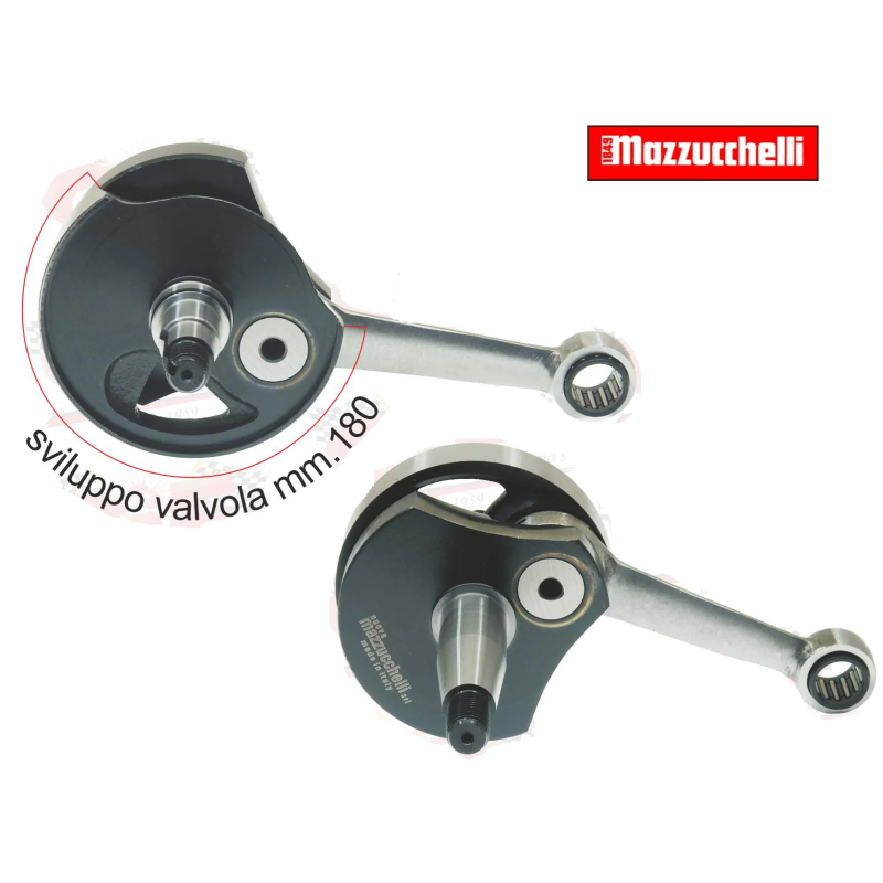 Albero motore MAZZUCCHELLI AMT 186 Vespa PK XL 50 a 125 Anticipato - Corsa 51 mm - Cono 20 - Biella int. 97  NUOVA MAZZUCCHELLI 