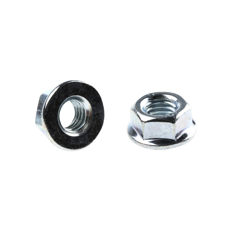 M 8 Bright Zinc Plated Steel Flanged Hex Nut  AVO - 1