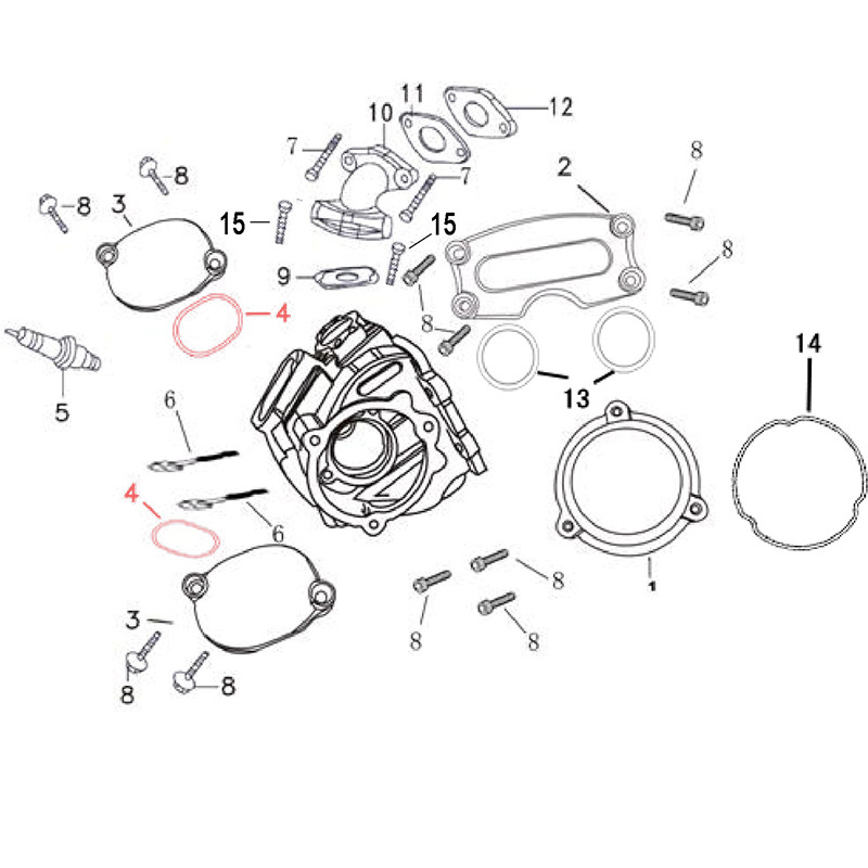 O-ring Coperchi Valvole Motore Takega  AVO - 1