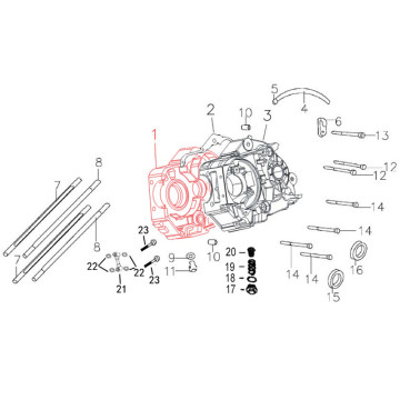 Carter motore Takega 170 Lato Destro  AVO - 1