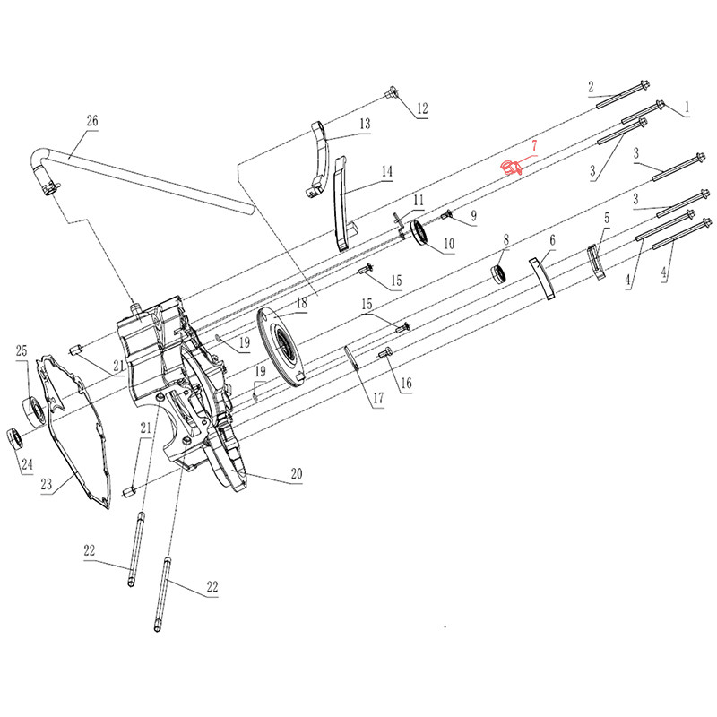 Fermo Tubo sfiato in plastica per motore Daytona 190  AVO - 1