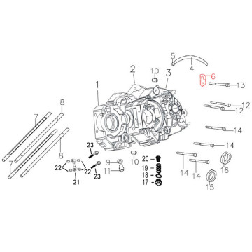 Fermo Tubo sfiato in plastica per motore YX / GPX  AVO - 1