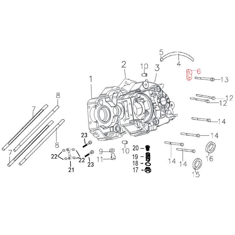 Fermo Tubo sfiato in plastica per motore YX / GPX  AVO - 1