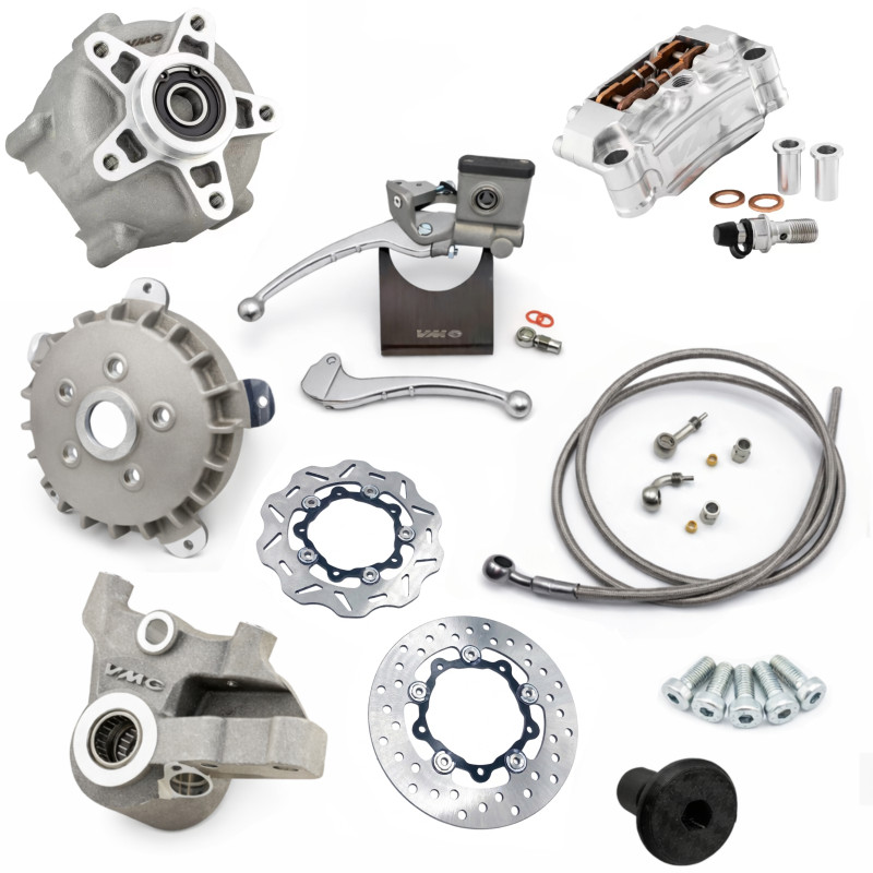 Kit Freno a disco VMC Vespa PX e PK - Disco Flottante - Silver Line  VMC RACING - 1