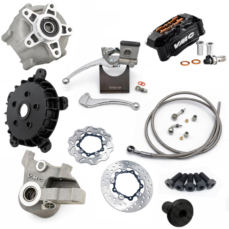 Kit Freno a disco VMC Vespa PX e PK - Disco Flottante - Black Line  VMC RACING - 1
