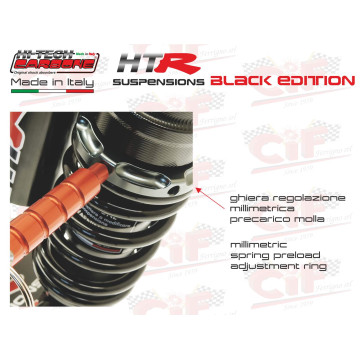 Ammortizzatore Posteriore Hitech Carbon HTR Black Edition Gas Pluriregolabile Vespa Primavera ET3 PX Rally LML CIF : 18314-NN  C