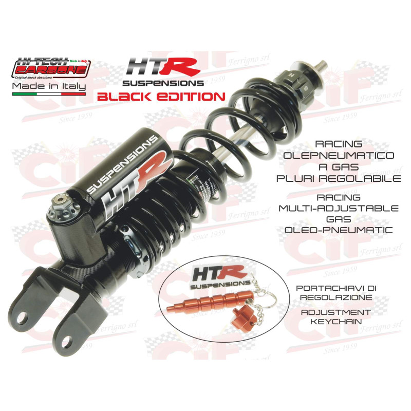 Ammortizzatore Posteriore Hitech Carbon HTR Black Edition Gas Pluriregolabile Vespa Primavera ET3 PX Rally LML CIF : 18314-NN  C