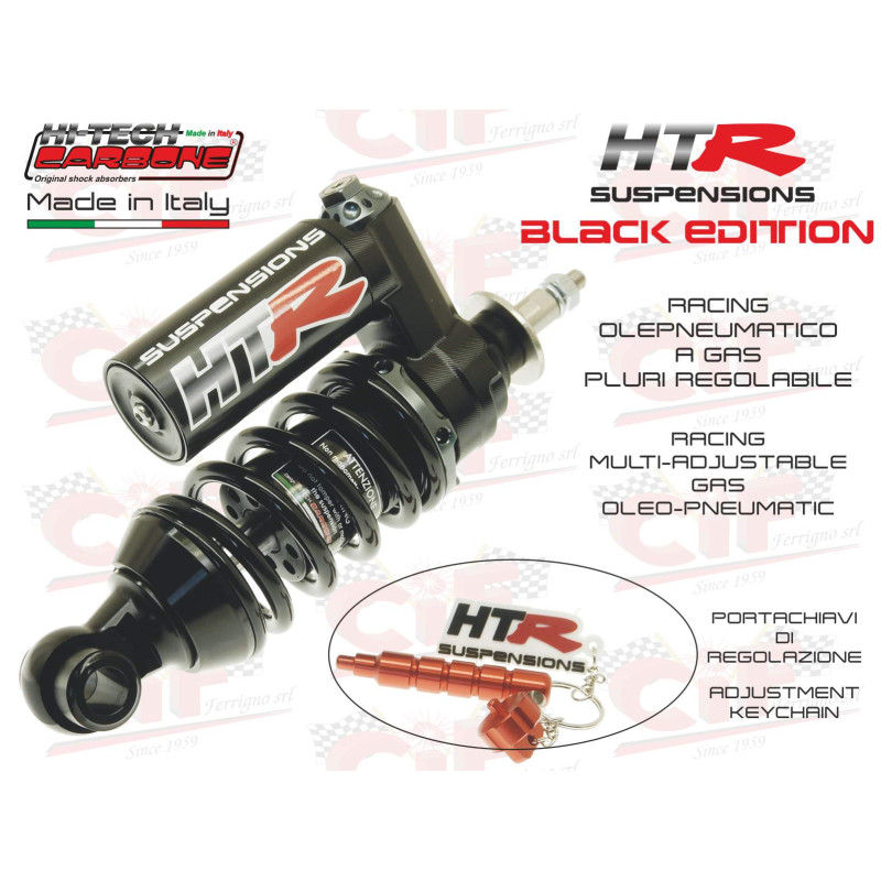 Ammortizzatore Anteriore Hitech Carbon HTR Black Edition Pluriregolabile a Gas – Vespa Primavera / ET3 / PK CIF : 18301-NN  CARB