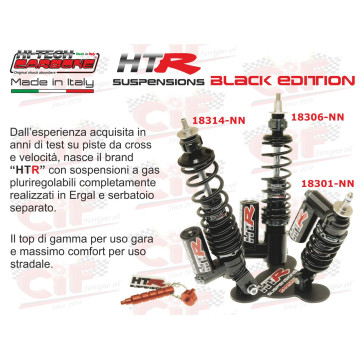 Ammortizzatore Anteriore Hitech Carbon HTR Black Edition Pluriregolabile a Gas – Vespa Primavera / ET3 / PK CIF : 18301-NN  CARB