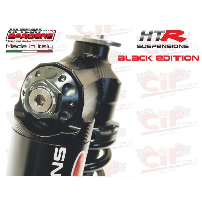 Ammortizzatore Anteriore Hitech Carbon HTR Black Edition Pluriregolabile a Gas – Vespa Primavera / ET3 / PK CIF : 18301-NN  CARB
