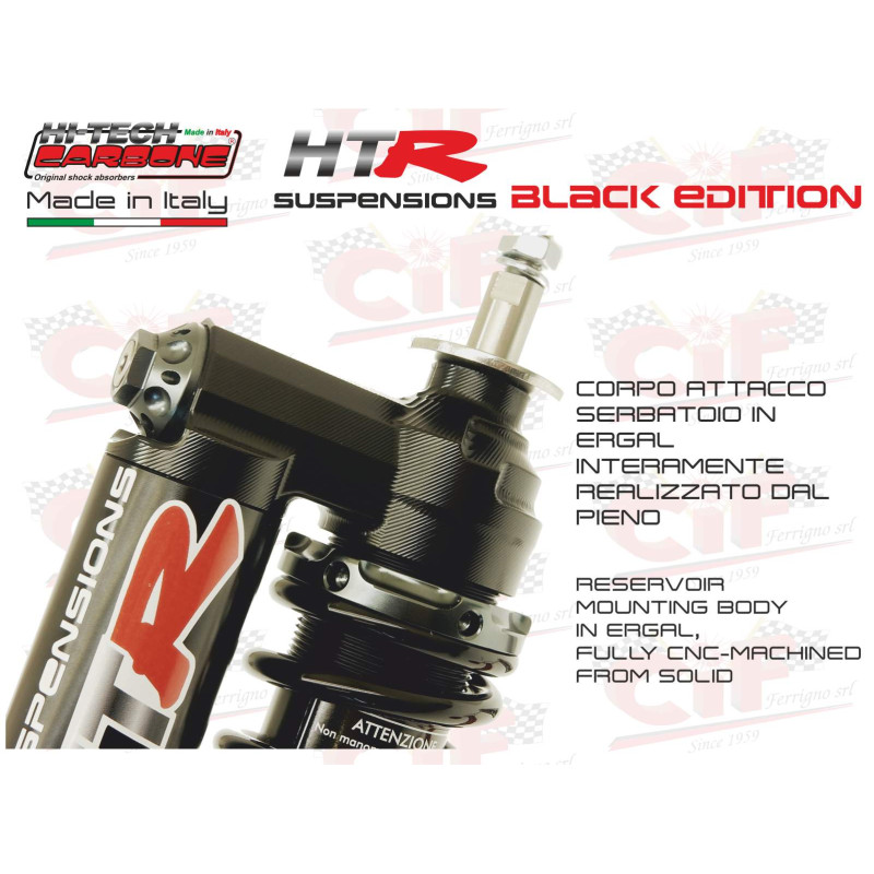 Ammortizzatore Anteriore Hitech Carbon HTR Black Edition Pluriregolabile a Gas – Vespa Primavera / ET3 / PK CIF : 18301-NN  CARB