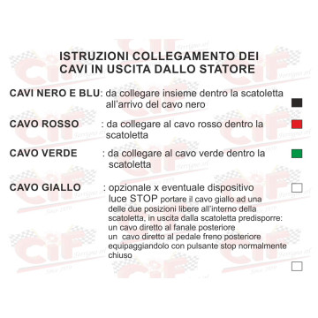STATORE COMPLETO 6V 25W 5 FILI CON FILO STOP VESPA 50 R SPECIAL BOBINA ESTERNA CIF 9153-E1  CIF - 3