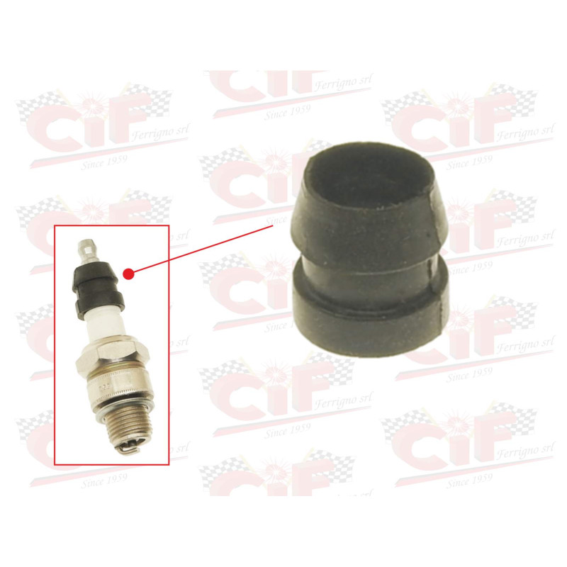 BOCCOLA ISOLANTE CANDELA IN GOMMA PIAGGIO CIAO BRAVO SI ZIP NRG LIBERTY (OEM 114164) CIF : G0570  CIF - 1