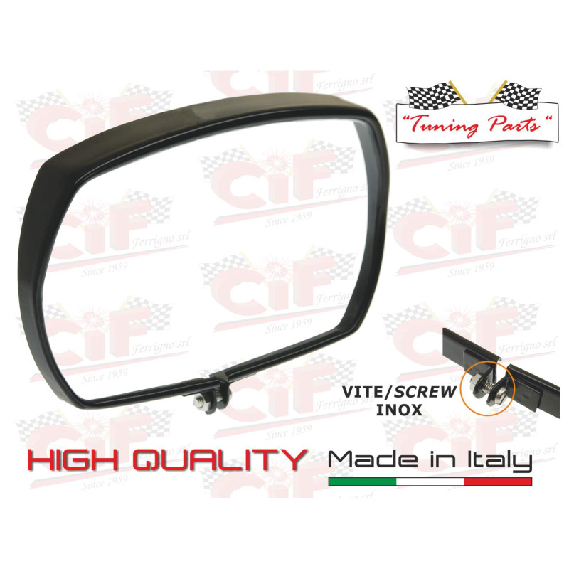 GHIERA IN ACCIAIO INOX BLACK/NERO SEMILUCIDO PER FANALE ANTERIORE VESPA 50 SPECIAL CIF : 7350-BLK  CIF - 1