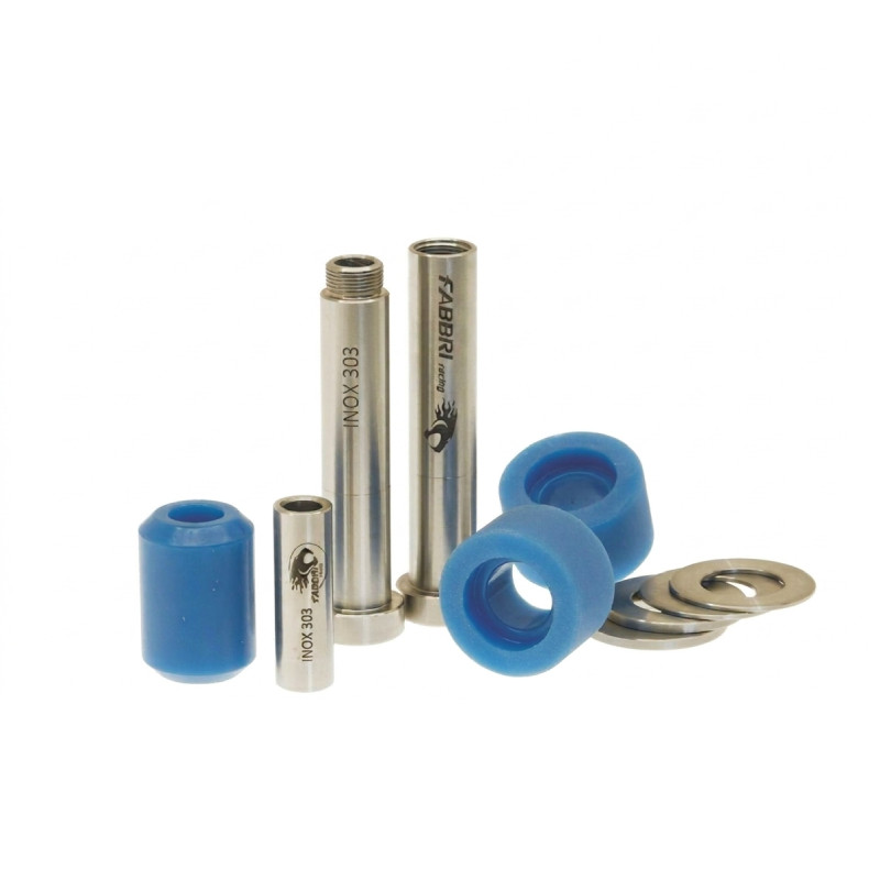 BLUE SILENT BLOCK KIT " FABBRI RACING " (ENGINE MOUNTING + REAR SUSPENSION) VESPA SMALL FRAME FABBRI RACING - 1